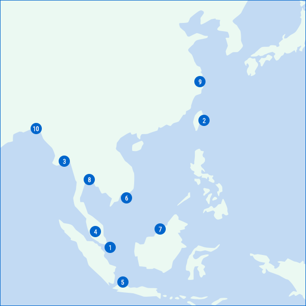 海外拠点のマップ